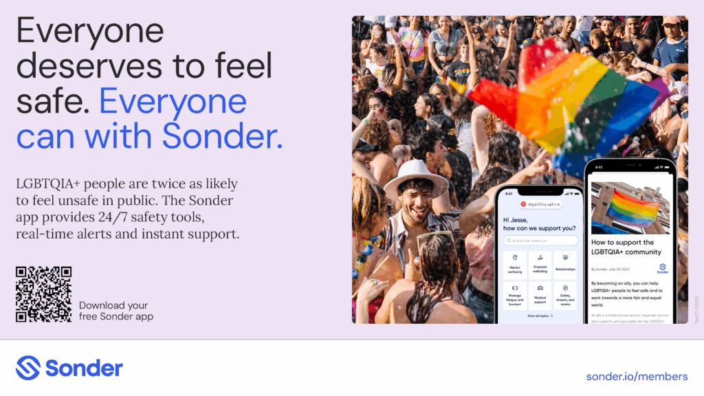 Digital banner: LGBT+ safety