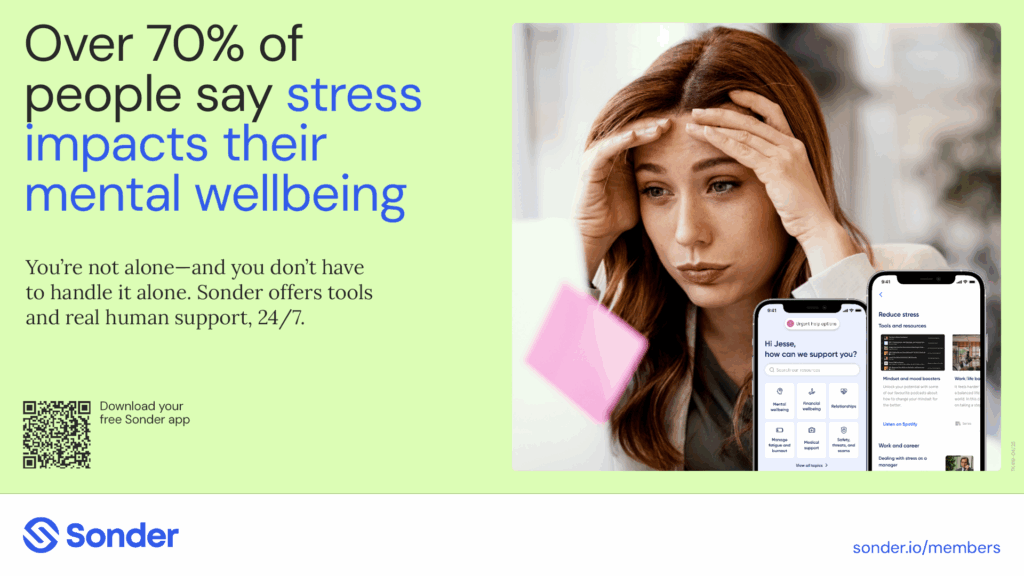 Digital banner: Stress & anxiety